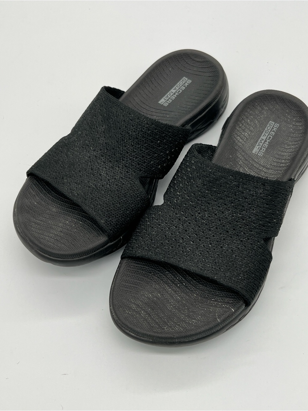 Skechers GOwalk Lite - Women's Black Slide Sandals